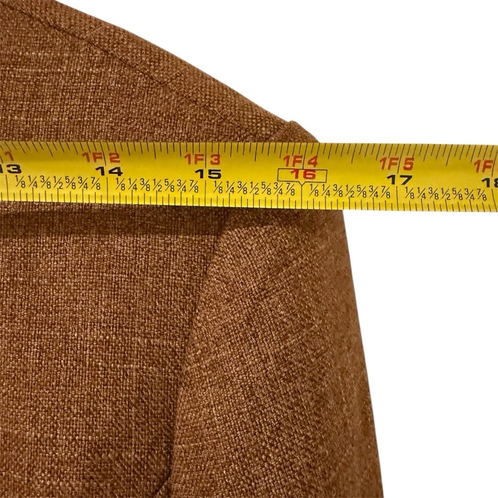 MOTF Womens Mini Dress Large Brown Pearl Trim White Tweed Collar Cuffs - Picture 10 of 13